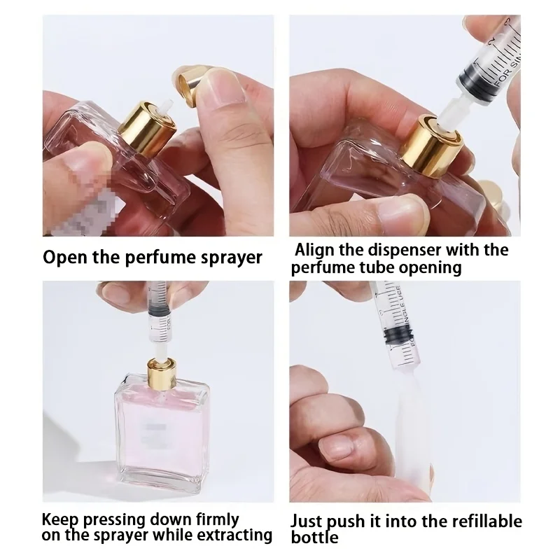 10/20 Stück 5 ml Spritze Kunststoff Parfümspender Werkzeug Nachfüllungen Kosmetik für quantitative Vertrieb von nachfüllbaren Flaschen