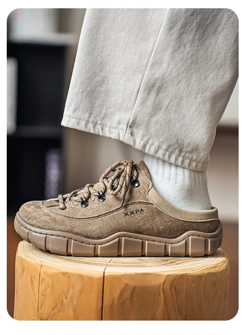 2026 Neue Breite Zehenpartie Alltags-Loafer Lässige Herren Retro Trainer Sneakers Minimalistische Barfuß Braune Laufschuhe Zapatos Casuales – Detail 5