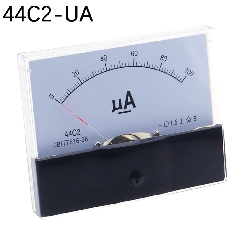 44C2 DC A mA μA V 1A 2A 3A 10A 15A 75mA 100UA 500V Analog Panel AMP Current Meter Gauge Voltage Amperimetro Amperemeter Ammeter