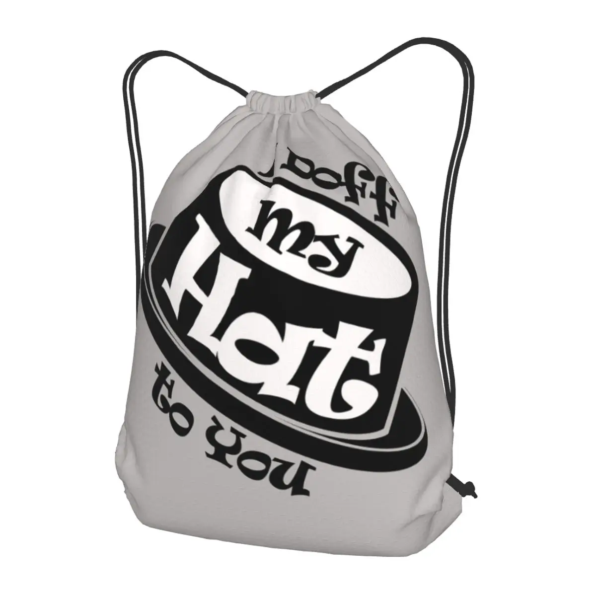 

I DOFF MY HAT TO YOU Backpacks Casual Drawstring Bundle Pocket Sports Bag Book Bags for Travel School