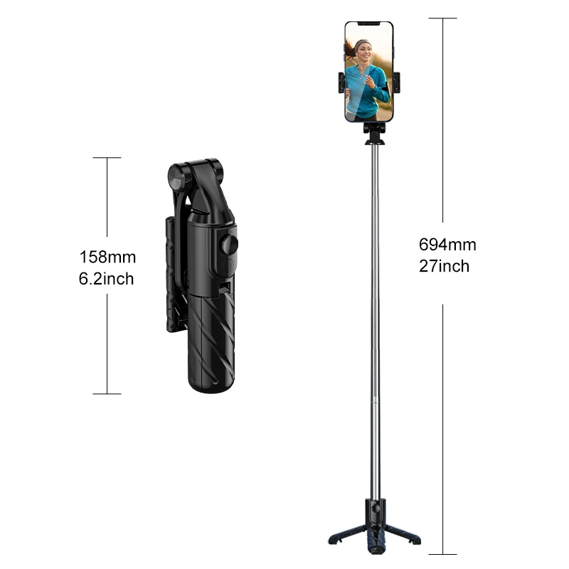 Selfie Stick And Tripod Wireless Remote Expandable Tripod Portable Detachable Remote Control BT Remote Compatible With IPhone