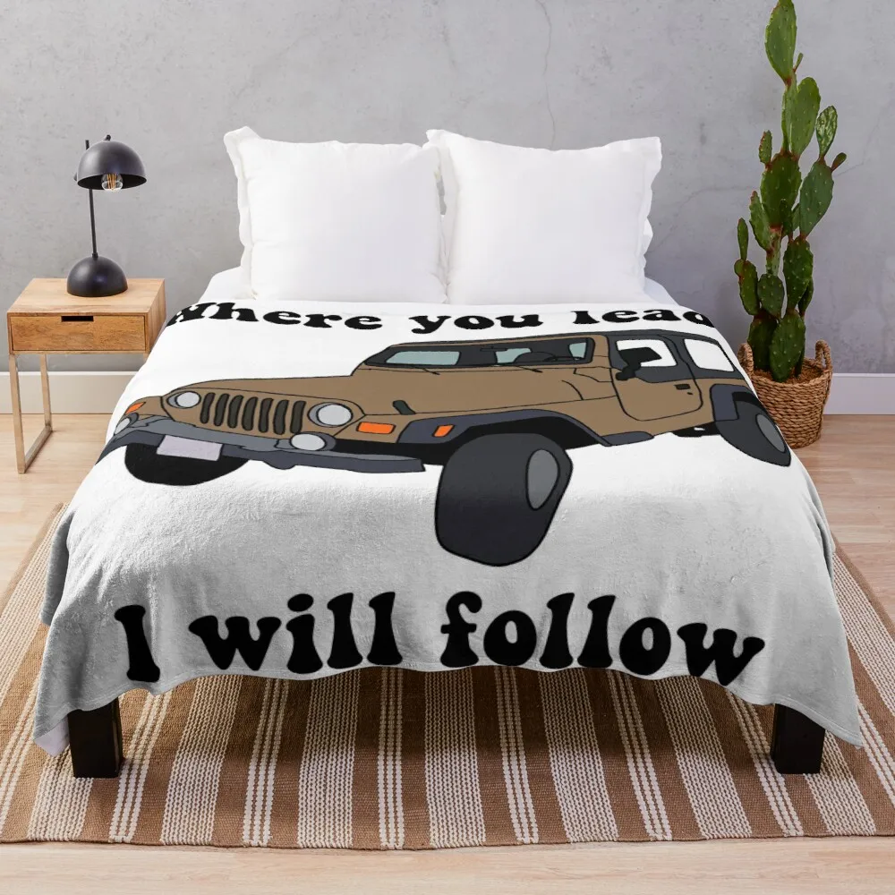 Where you lead I will follow Throw Blanket Travel Blanket Soft Bed Blankets Blanket For Travel Light