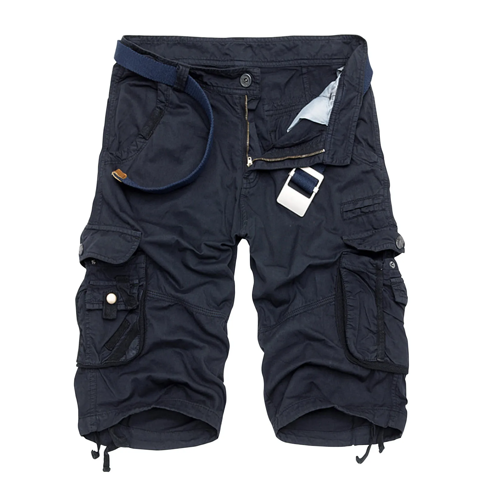 Multi-Pockets Heren Cargo Shorts Tactische Comfy Losse Shorts Werkbroek Heren Kleding Streetwear Wandelbaan Shorts