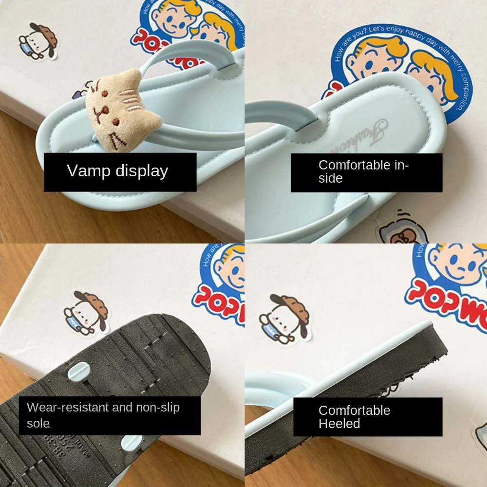 الكرتون الحيوان القط الأسماك الوجه يتخبط المضادة للانزلاق لينة أسفل لباس خارجي النعال Kawaii كليب تو بحر الوجه يتخبط Homewear #3