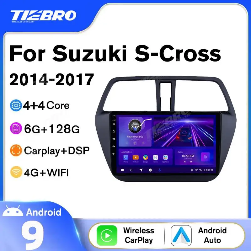 2DIN Navigation GPS Car Radio For Suzuki S-Cross SX4 2014-2017 Android Stereo Receiver Carplay Multimedia Video Player Autoradio