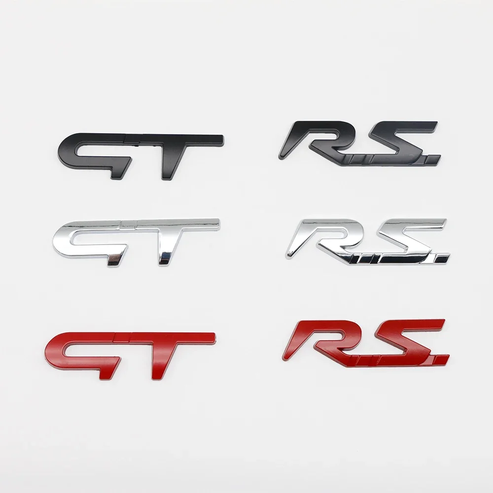 سيارة ثلاثية الأبعاد GT RS الرياضة شعار سيارة الخلفي الجذع شعار شارة ملصق لرينو لوجان كليو ميجان كانجو 1 2 3 4 كابتور اسبيس توينجو