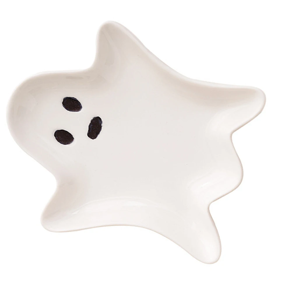 

Ceramic Jewelry Tray Halloween Ghost Shaped Small Ring Holder Trinket Dish Jewellery Storage Organizer Vanity Jewelry Tray Dish