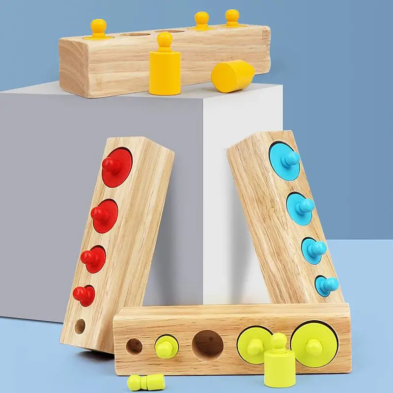 

Wooden Montessori Educational Toys Colorful Socket Cylinder Block for Children Educational Preschool Early Learning Kids Toy