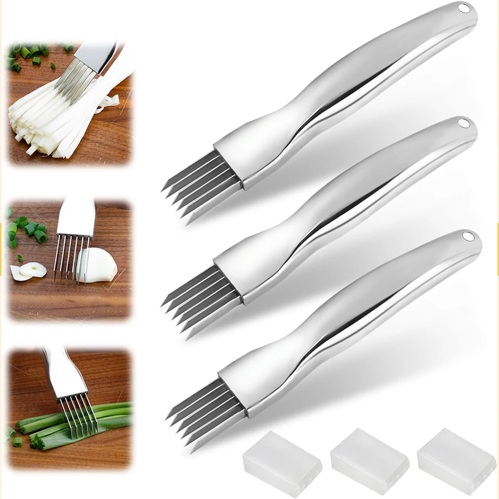 3piece Effortless Food Slicer Gadget Cut Vegetables Quickly And Evenly Shred Silk Knife Effortlessly