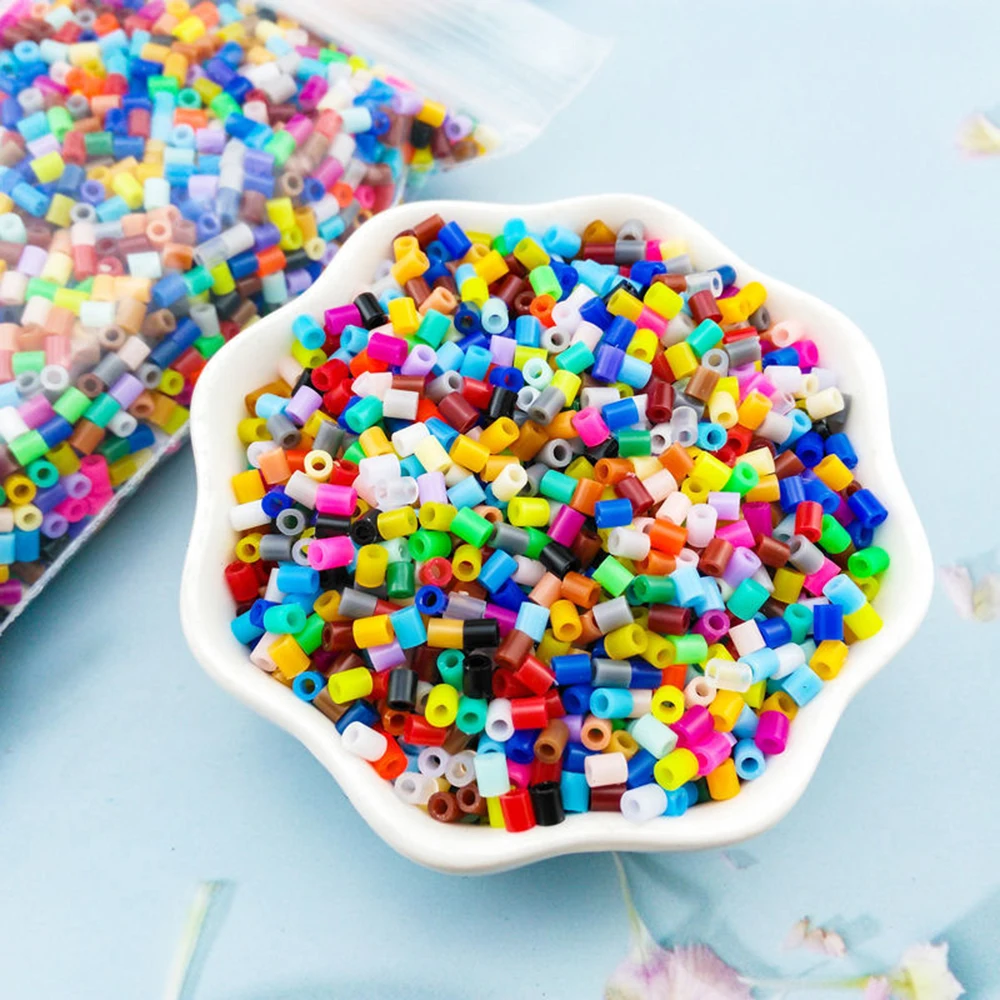 Sicherungsperlen, 5 mm, 1000 Stück, 36 Farben, perlmuttfarbene Eisenperlen für Kinder, Hama-Perlen, DIY-Puzzles, hochwertiges handgefertigtes Geschenk für Kinder, Perler-Spielzeug – Detail 2