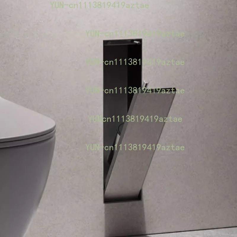 Stainless Steel Embedded Bathroom Niche, Wall‑Mounted Customizable Toilet Brush Recess Niche