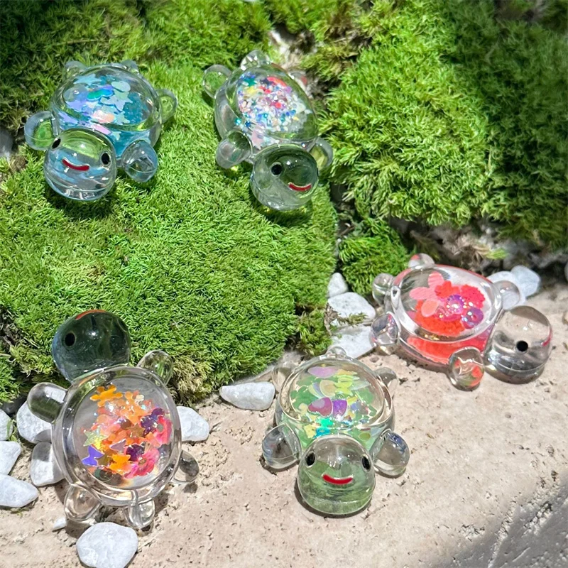 Glow in The Dark Resin Turtle Figurines Vibrant Colorful Turtle Decor Miniature Ornaments for Indoor Outdoor Home Garden Decor