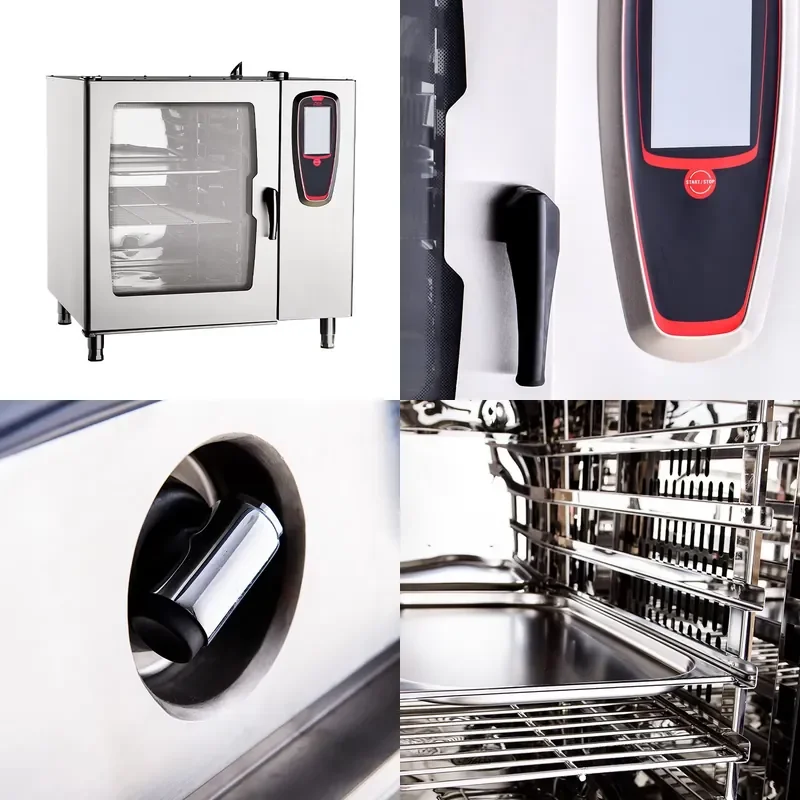 2026 Hualing HCO6.1E Professional Commercial Stainless Steel Combi Oven With 6 Trays 30-80 Cooking Amount Per Day
