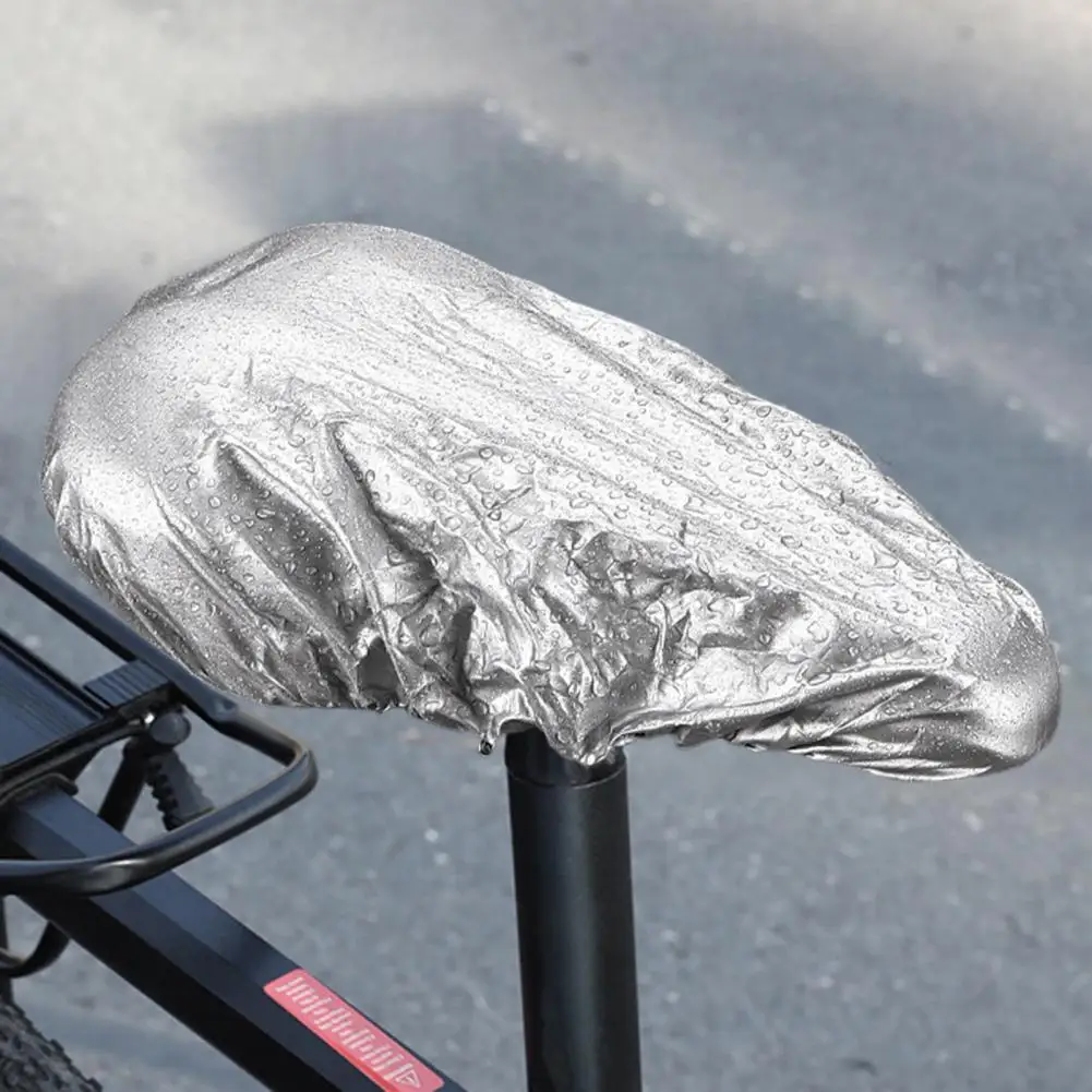 Bicycle Seat Rain Cover Waterproof PVC Foldable MTB Mountain Road Bike Saddle Cushion Dust Snow Sun Cover Lightweight