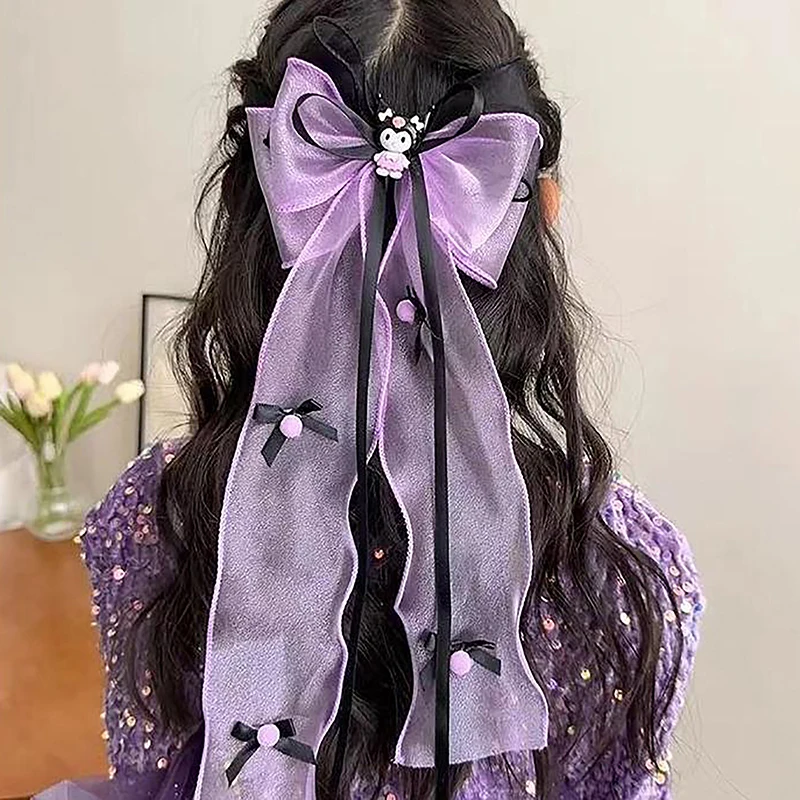 1/2Pcs Cartoon Anime Big Bowknot Hairpin Hair Accessories For Women Girls Trendy Princess Headwear Ribbon Bow Hair Clip Gifts