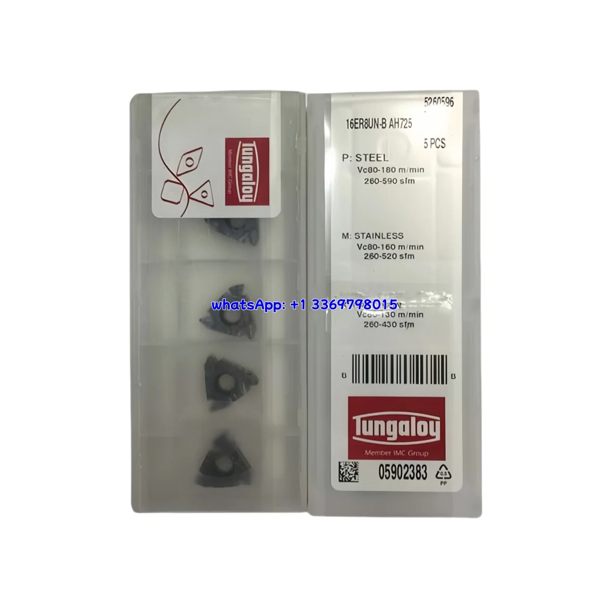 

100% Original 16IR 16ER 16IR10 15 175 20 25 125 30 16ER175 20 125 25 ISO-B AH725 Thread Insert