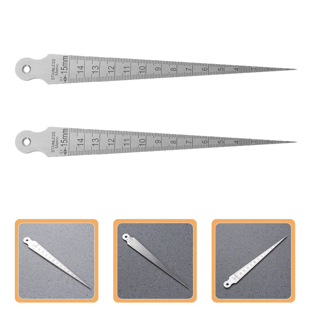 

2pcs Stainless Steel Feeler Gauge Straight Ruler For Gap Width Thickness Measuring Tool Machining Automotive Repair Diy