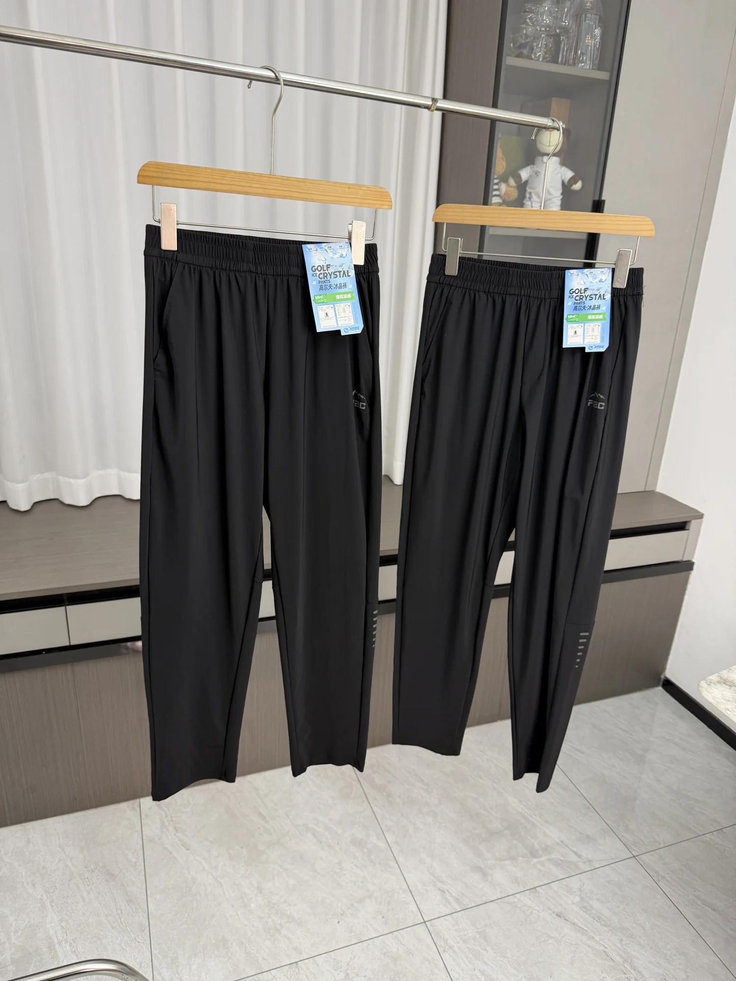 Unisex Comfortable Breathable Elastic Waist Straight Leg Casual Pants Spring Summer  Color Loose Fit Casual Trousers