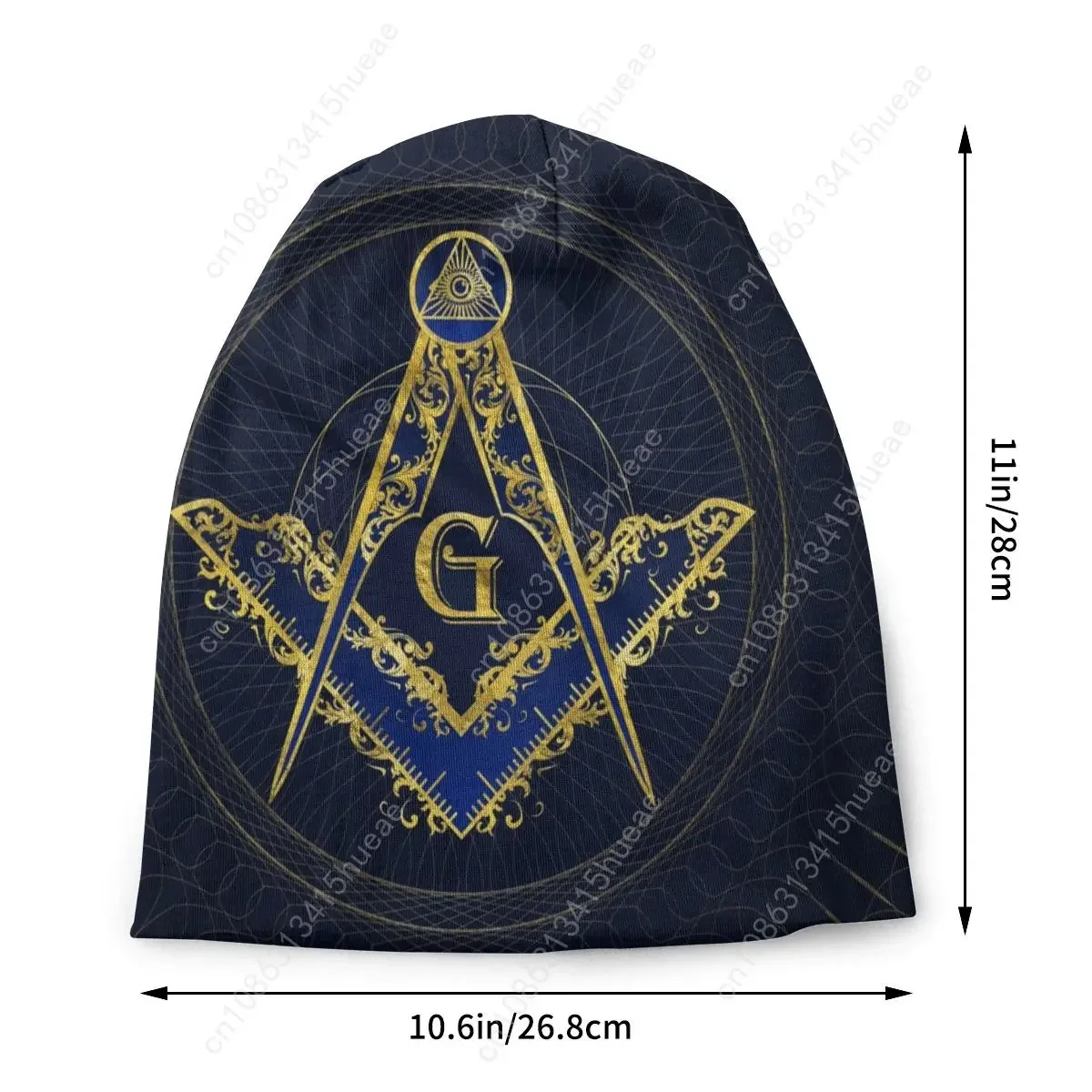 Hip Hop Freemason Evil Eye Symbol Skullies Beanies Men Women Winter Slouchy Beanie Hat Masonic Mason Knitting Bonnet Cap for Ski