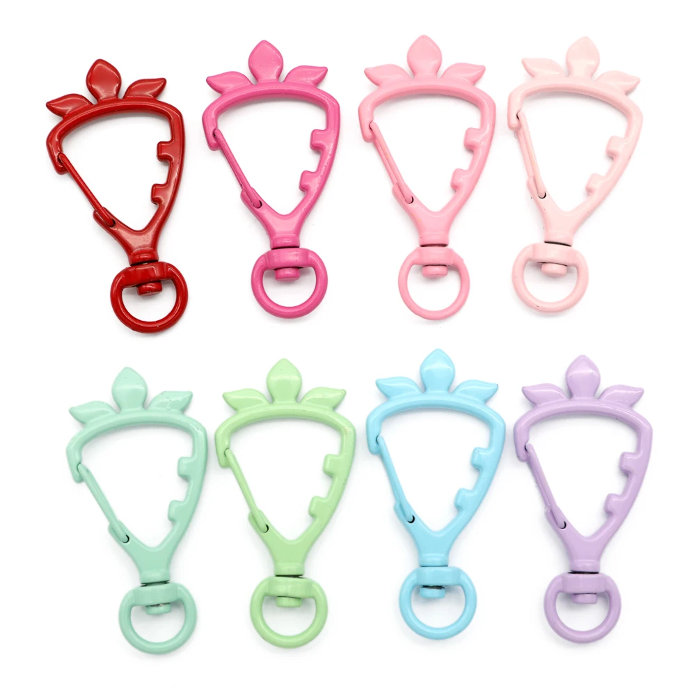 5 Pcs Carrot Shape Spring Buckle Snap Hook Lobster Clasp Hooks Trigger Clips Buckles Split Key Ring For Diy Keychain Accessories