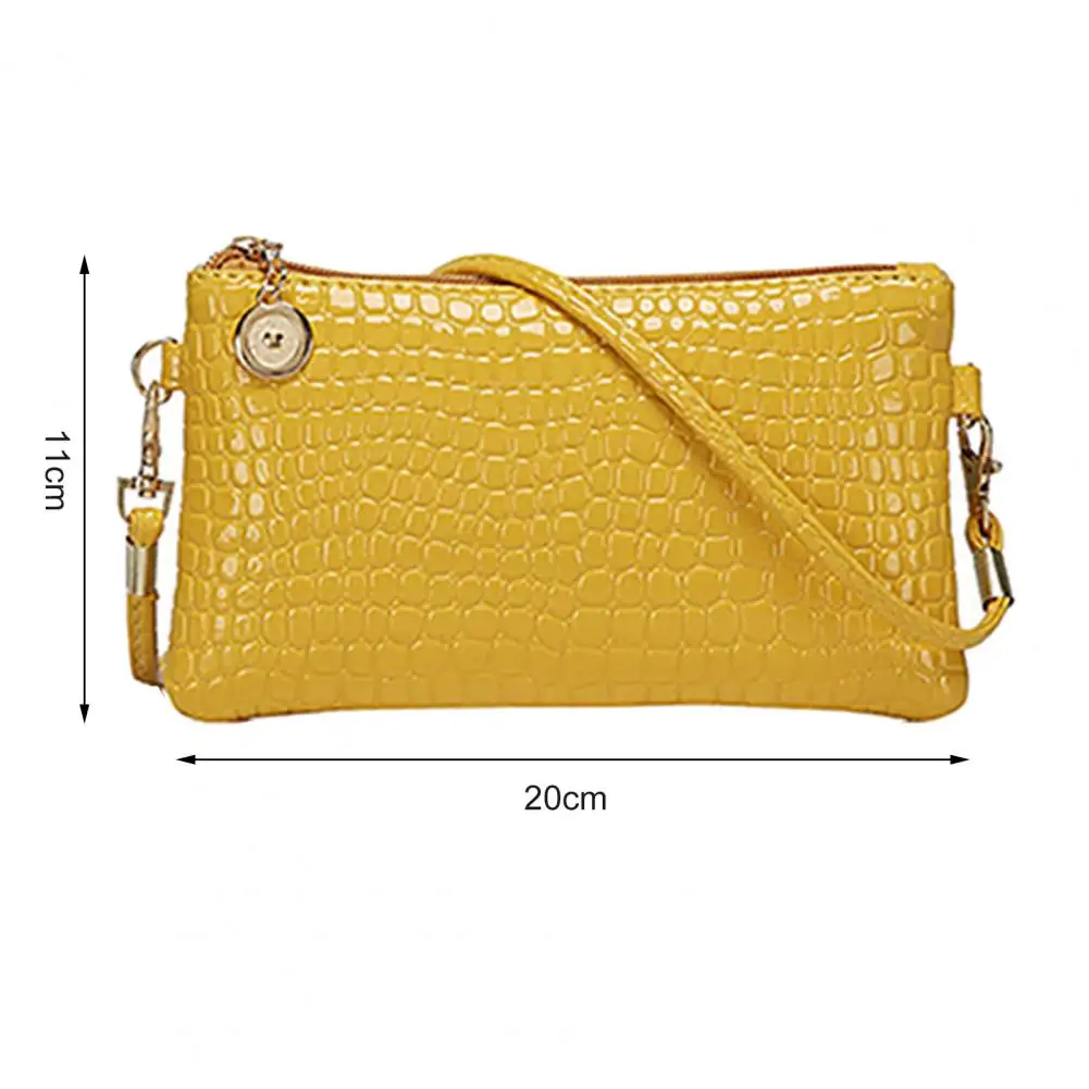 Bolso de hombro de cuero PU con patrón de cocodrilo para mujer, de Color sólido bolso cruzado, bolso de teléfono, monedero pequeño, moda femenina