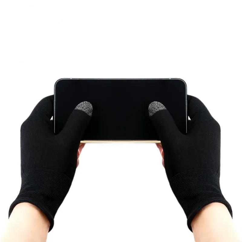 滑り止めタッチスクリーンフィンガーグローブ、pubggenshin用ゲームコントローラー、ゲームスリーブ、携帯電話、ゲームパッド、1ペア