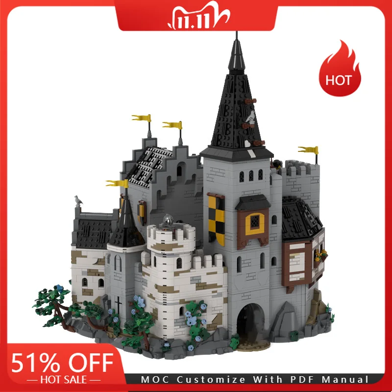 

3990 PCS MOC Medieval Magnificent fortress Modular Model Building Blocks Education Assembly Bricks Toys Children Birthday Gifts