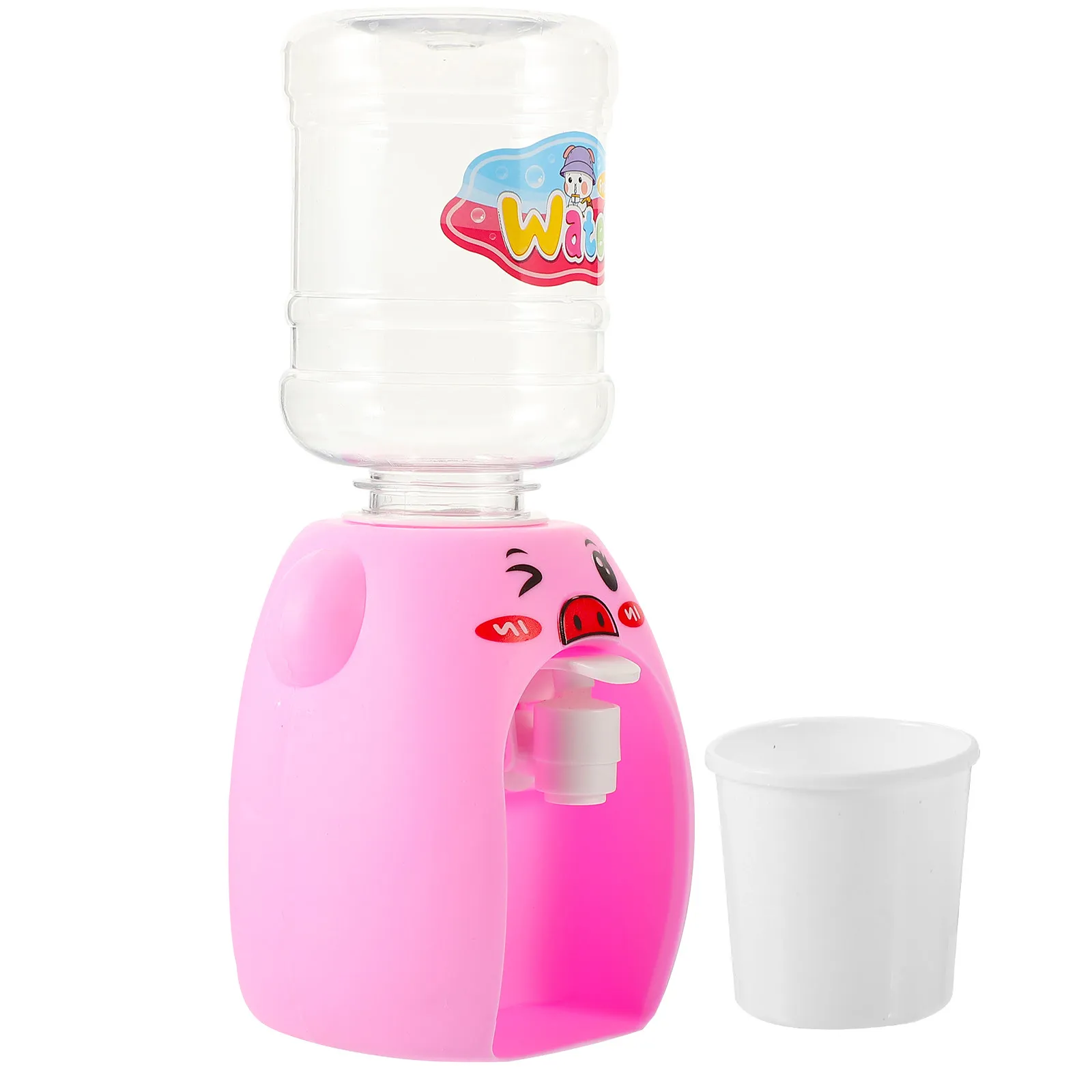 

Mini Water Dispenser Kids Cartoon Water Machine Play Kitchen Home Scene Educational Fun Drinking Fountain Pretend Gift