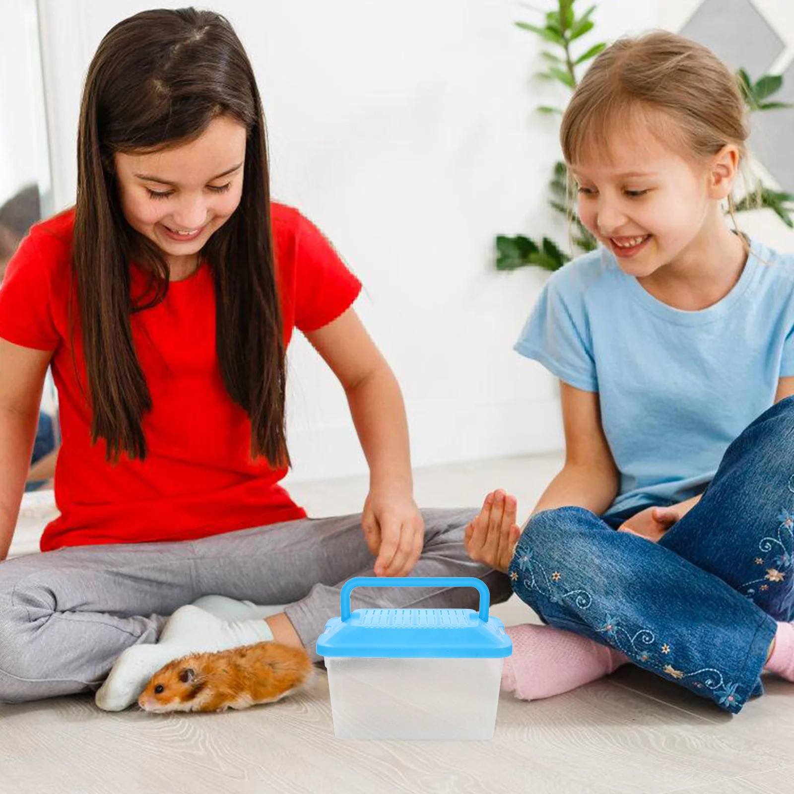 

Plastic Handheld Fish Tank 15x9x11cm Portable Aquarium Turtle Box Transparent Hamster Transport Container Pet Supplies