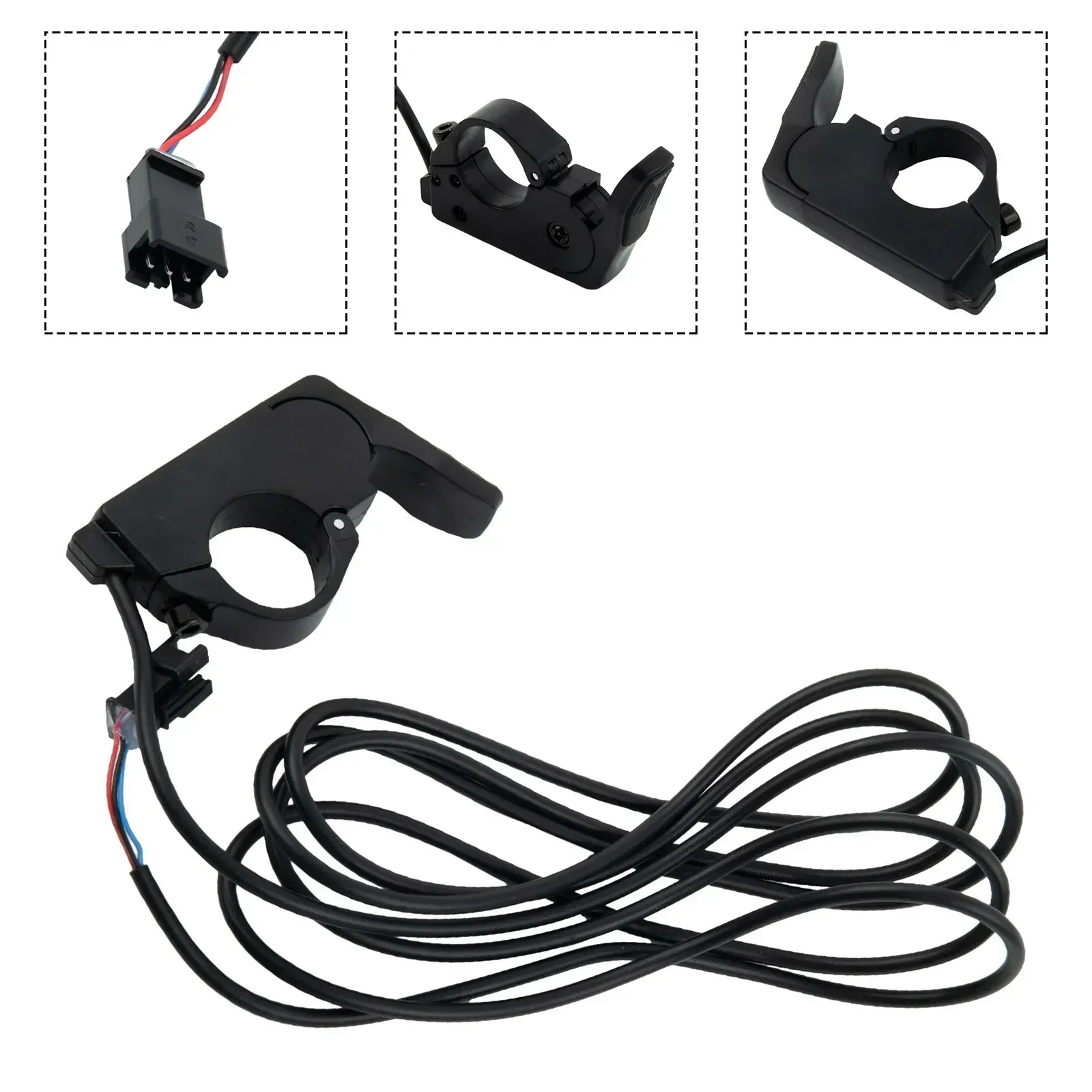 

Brand New Druable High Quality Material Thumb Throttle Thumb Throttle Cable Common For Left And Right Handle 12V-72V 16*11*2cm