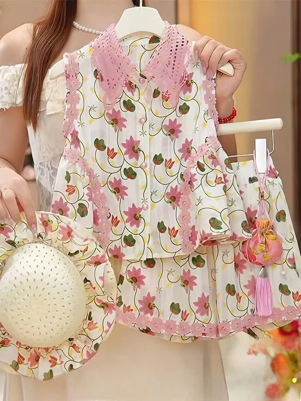 Vestido de Verão para Meninas 2026, Novo Estilo, Saia Princesa Fashion Infantil, Vestido de Princesa em Material Leve, Vestid...