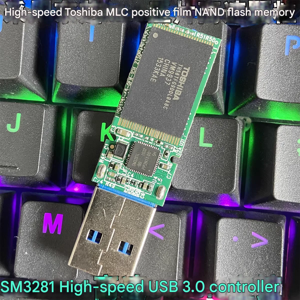 

Высокоскоростная флеш-память USB 3.0/3.1 64 ГБ с контроллером Silicon Motion SM3281, скорость чтения: 300 МБ/с, поддержка 4K, WTG