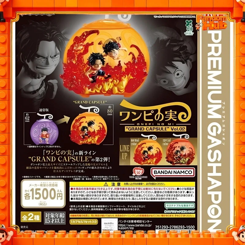 

In Stock Bandai One Piece Devil Fruit Grand Capsule Monkey D. Luffy Portgas D. Ace Model Toy Gift For Fans