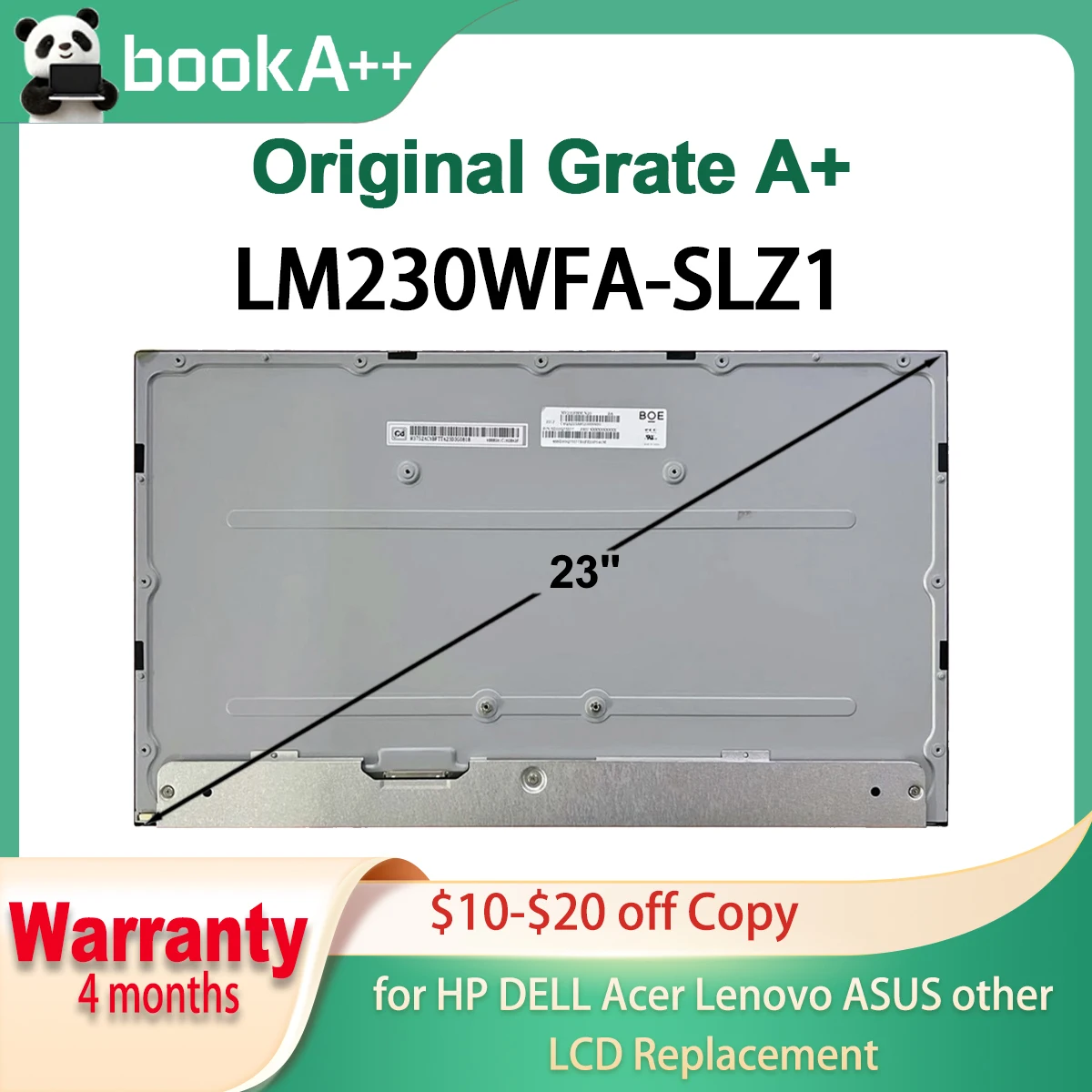 Original LM230WFA SLZ1 LM230WFA-SLZ1 LM230WFA (SL)(Z1) IPS 30Pins FHD for HP Dell Lenovo 23 Inch All-In-one Computer LCD Display