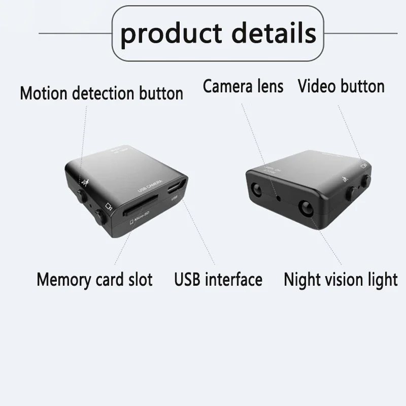 Mini Camera 1080P Smallest  Full HD Camcorder Infrared Night Vision Micro Cam Motion detection IR-CUT DV Support Hidden TF card images - 6