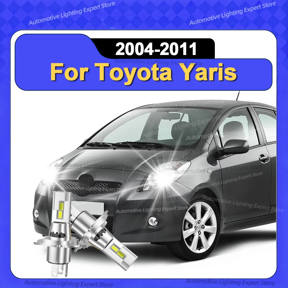 LED Headlight Bulb Mini CSP Car Lamp 6000K with Fan For Toyota Yaris 2004 2005 2006 2007 2008 2009 2010 2011
