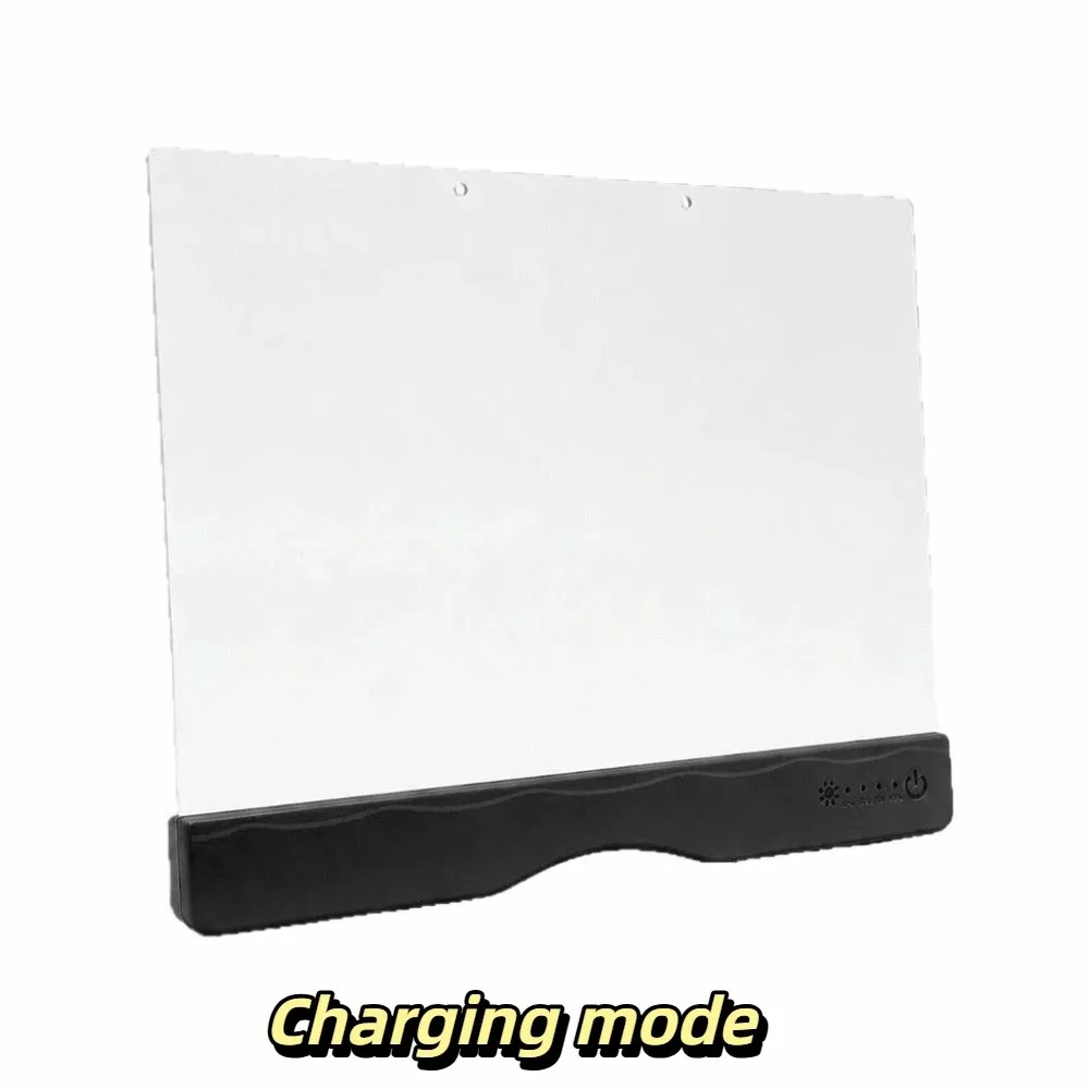Rechargeable LED Light Drawing Board Erasable Smooth Surface Rechargeable Acrylic Message Board Touch Control Type-C Charging