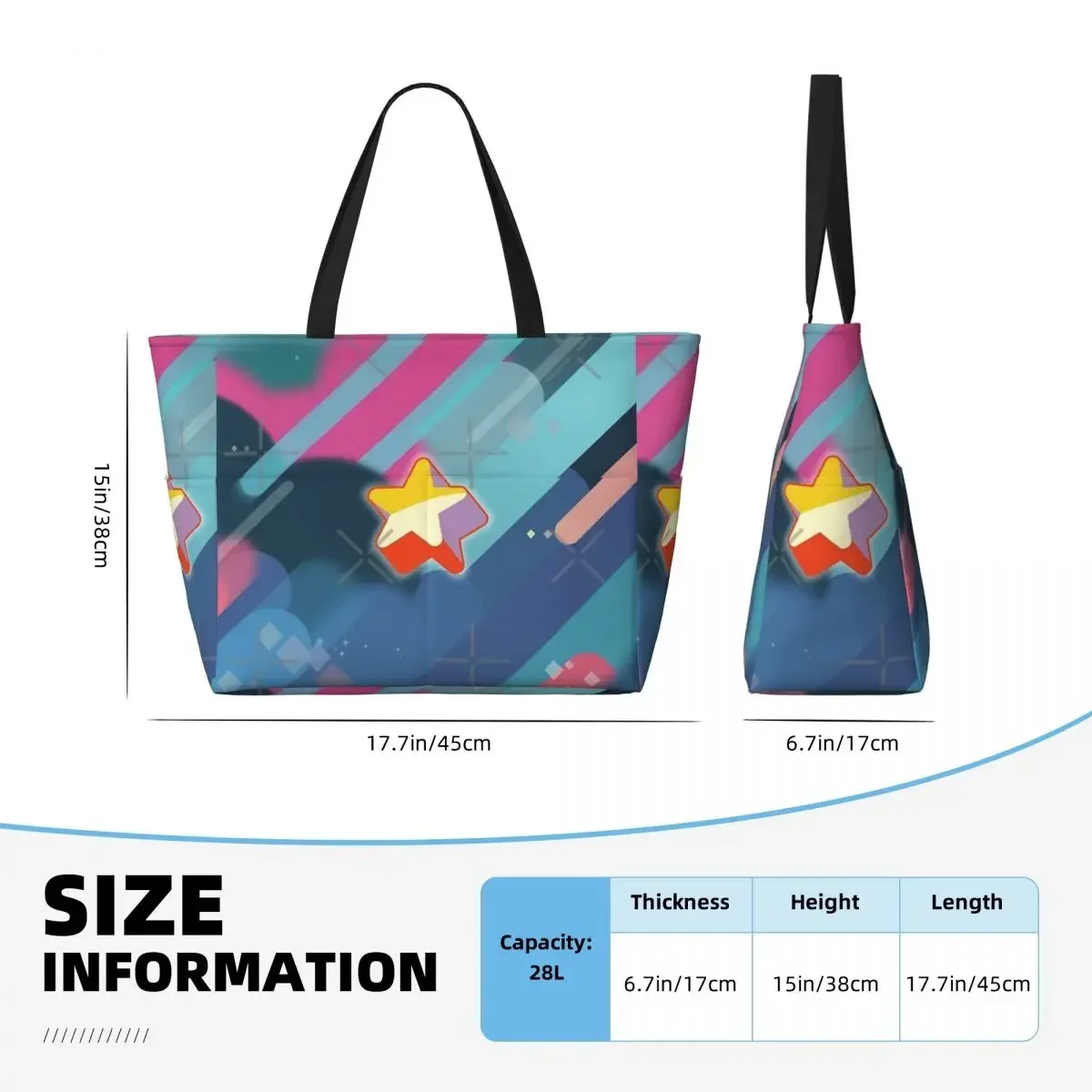 حقيبة سفر على الشاطئ من ستيفن يونيفرس، حقيبة حمل شعبية ذات سعة كبيرة، هدية عيد ميلاد، نمط متعدد الأنماط