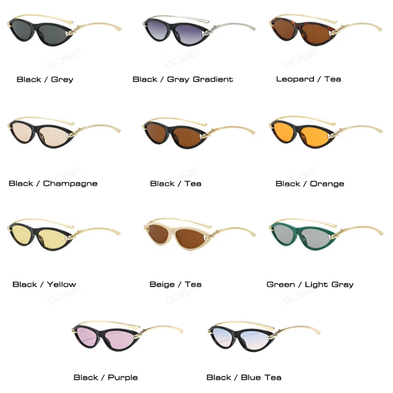 Oval Cat Eye Sunglasses UV400 for Women