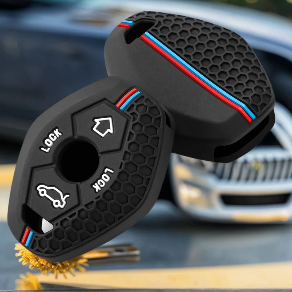 Funda de silicona para llave de coche, funda para BMW X5 E53 X3 F83 E46 E39 E38 E60 E63 E61 E64 Series 3 5 7 330i Z3 Z4 E85 E86 M5 325i