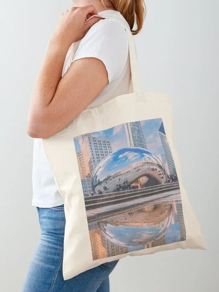 

Chicago bean Tote Bag eco pack Reusable bags Cloth bags tote bags men