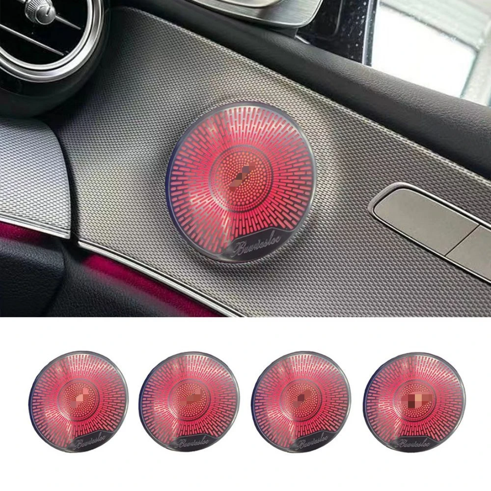 64 Colors Car Door Audio Cover Led Ambient Light Speaker Luminous Cover For Mercedes Benz C E GLC Class W205 W213 X253