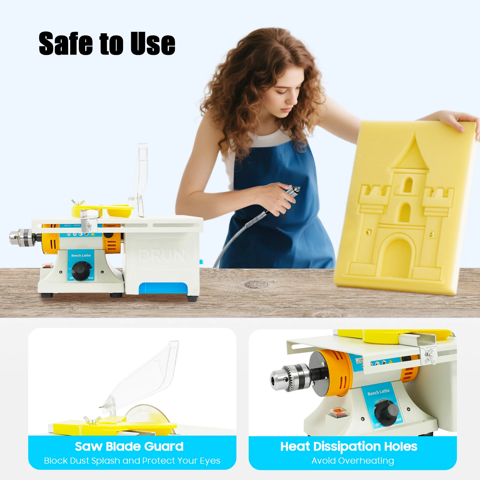 750 W 110 V elektrisches Mini-Tischkreissägeblatt, Holzbearbeitung, Schneiden, Polieren, Schnitzmaschine, Schnittstärke von 38 mm, einstellbarer Winkel