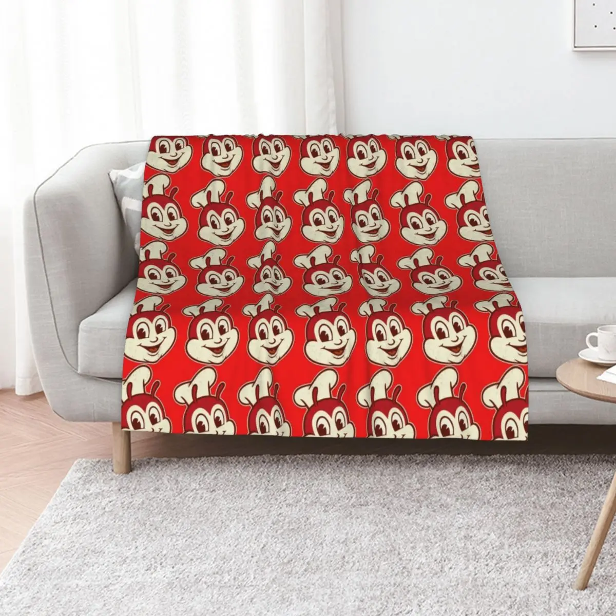 

Jollibee Fast Food Throw Blanket Warm Softest Custom Hair Blankets