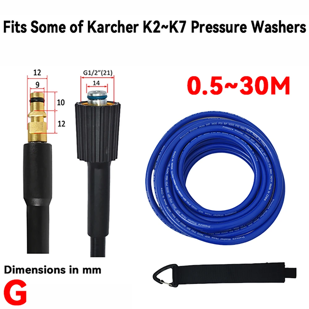 Car wash Pipe,Super Flexible Kink Resistant Power Washer Hose,Pressure Washer Hose,Fits Some of Karcher K2~K7 Pressure Washers