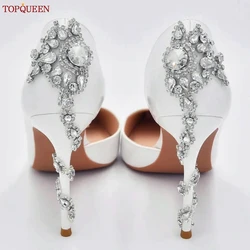 TOPQUEEN Nuovo Strass Lucido Decorazioni Manuali FAI DA TE Festa di Nozze Da Sposa Tacchi Alti Scarpe Vestiti Cappelli Patche Accessori SP12