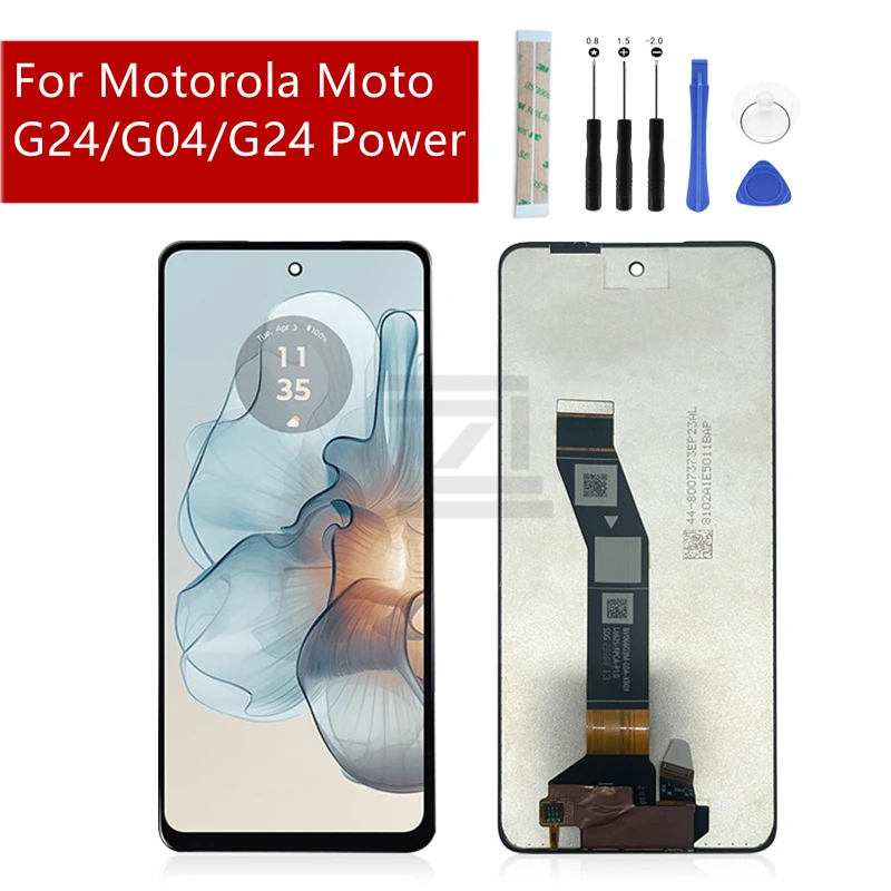 For Motorola Moto G24 LCD Display Touch Screen Digitizer Assembly G04 G24 Power Display With Frame Replacement Repair Parts