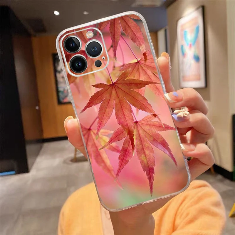 

Phone Case For iphone 17ProMax Air 16 15 14 13 Pro Max 15 16 Pro 15Plus Autumn leaves fall fox pumpkin Halloween