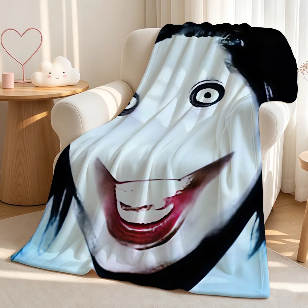 Horror Jeff The Killer Game Blanket Warm Fuzzy Plush Throw Comfortable Skin Friendly Soft Sofa Living Room Bed Bedspread