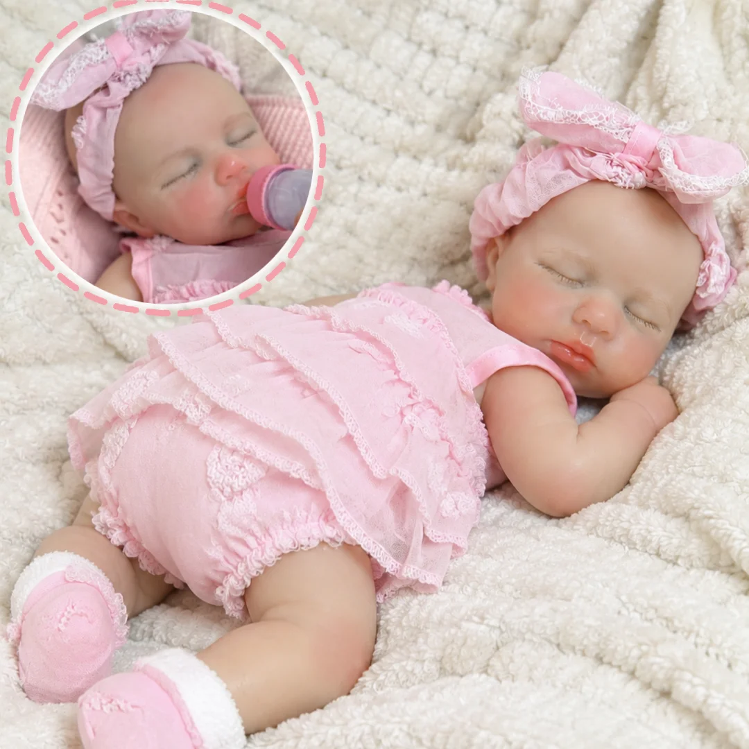 2 Sets Clothes/Waterproof LouLou bebe reborn de silicona Doll With Open Mouth & Painted Skin Handmade Lifelike Newborn Doll